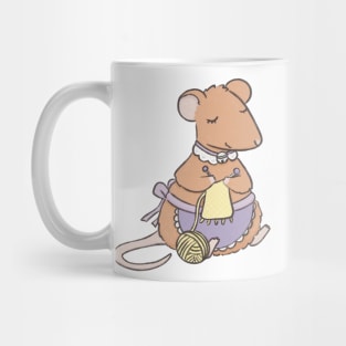 Knitting mouse Mug